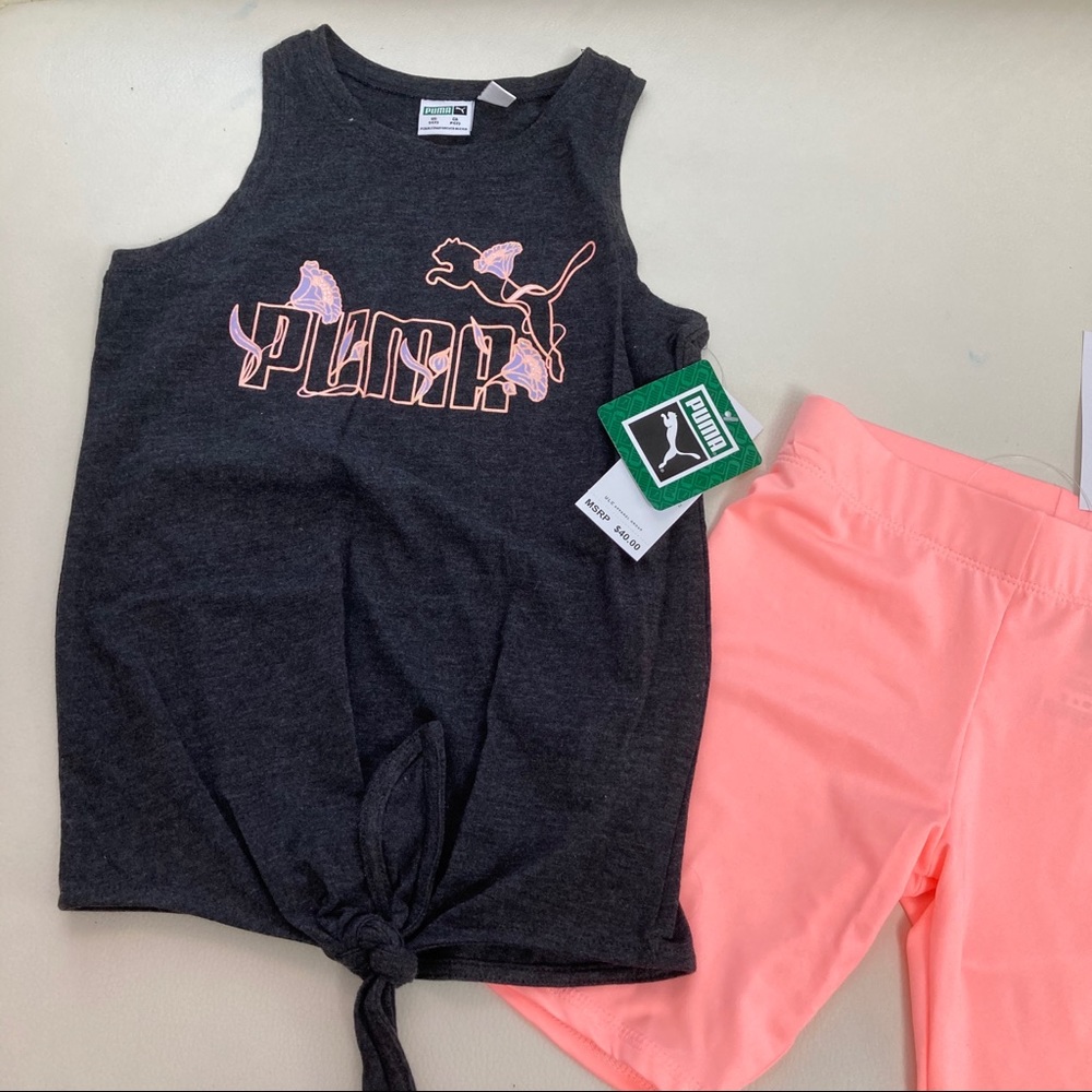 Puma girls neon active leggings set 2270 - Picture 5 of 6